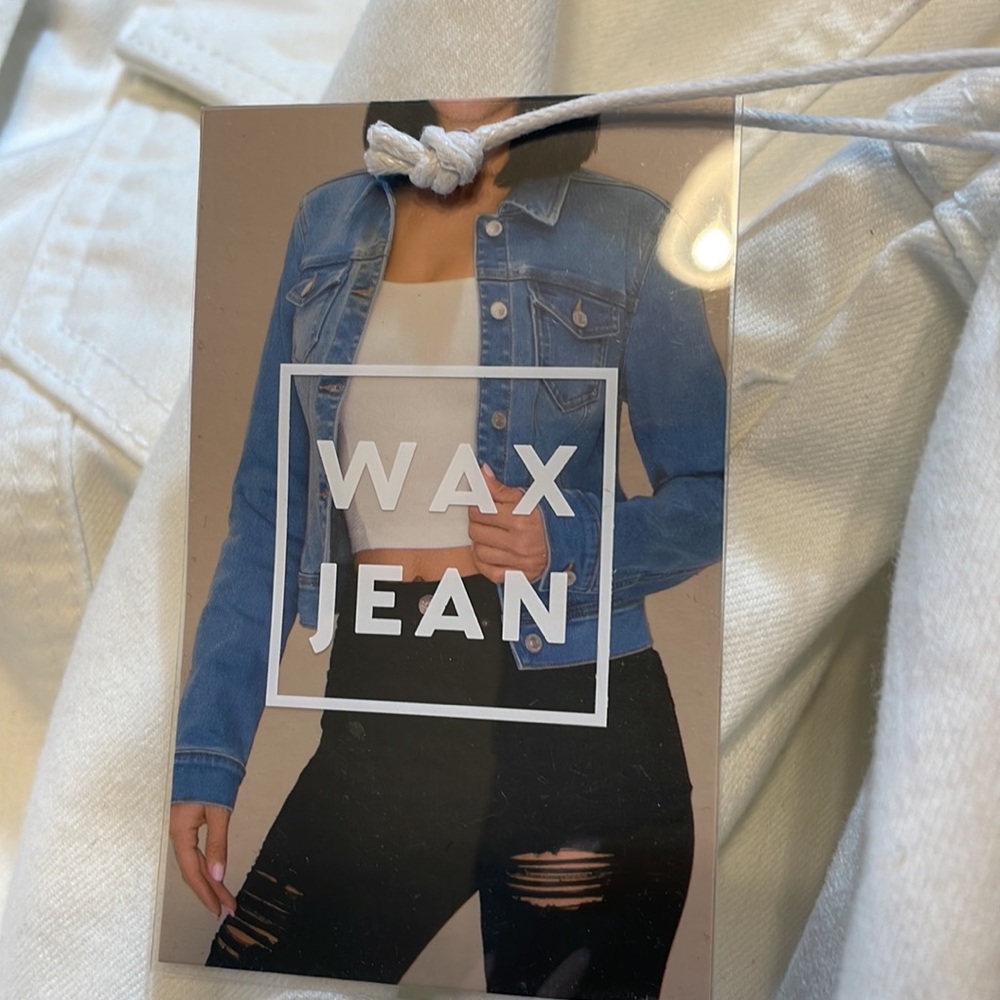 Wax Jean White Denim Jacket Plus 1xl NWT - Picture 7 of 9